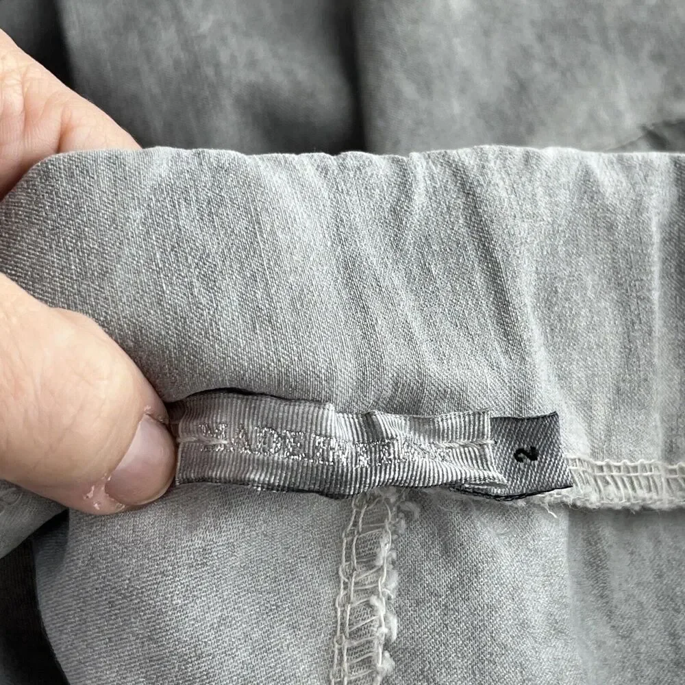 Made in Italy Gray Crinkle Pant Viscosa Blend with Stripe Side Size 2 - Picture 5 of 9